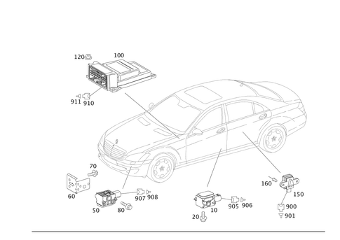 Belt Locking Retractor, Airbag and Sidebag for 2008 Mercedes-Benz S600 #0