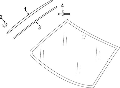 Exterior Trim - Windshield for 2022 Volkswagen GTI #0