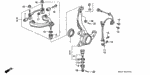 51215SR3N10 - : Knuckle, L Front (ABS) for Honda Image
