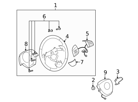 Steering Wheel & Trim for 2009 Mazda CX-9 #0