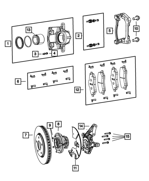 Front Brakes for 2011 Dodge Grand Caravan #0