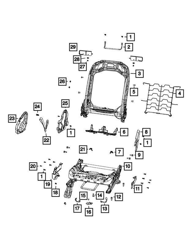 « 5143451AA – Interior Trim : Siège Vis pour Mopar Image »