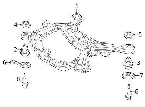 Suspension Mounting for 2018 Lexus RX450hL #1
