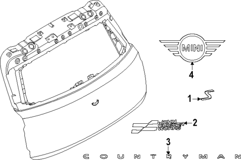 Exterior Trim - Lift Gate for 2025 Mini Countryman #0