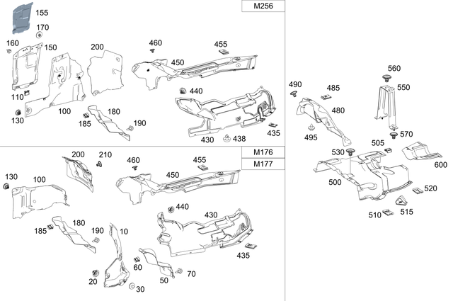 1676801703 - Exhaust System: Shielding for Mercedes-Benz: GLE350, GLE450, GLE450e, GLE53 AMG, GLS450 Image image