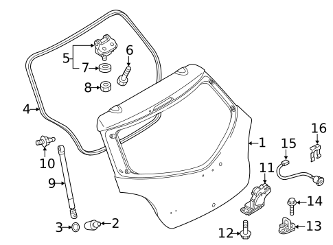 Lift Gate for 2013 Mazda 2 #0