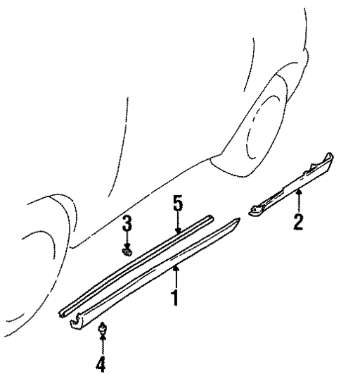 Exterior Trim - Pillars for 1997 Suzuki X-90 #0
