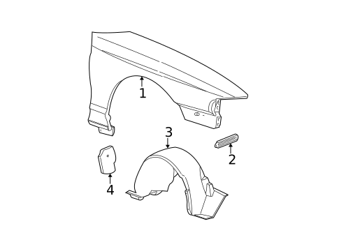 Fender & Components for 2003 Ford Mustang #0
