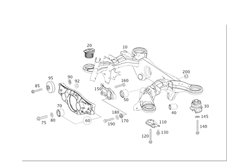 Rear Axle Support for 2017 Mercedes-Benz S550e #0