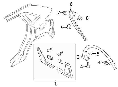Exterior Trim - Quarter Panel for 2016 Lincoln MKX #0