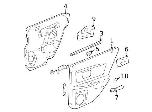 Interior Trim - Rear Door for 2005 Cadillac CTS #0