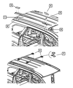 5178270AB - Body Sheet Metal Except Doors: Lugg Rack Cross Rail, Front for Mopar Image