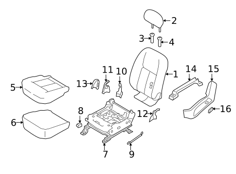 Driver Seat Components for 2017 Nissan TITAN XD #2