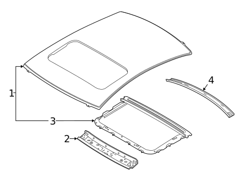 Roof & Components for 2019 INFINITI Q60 #1