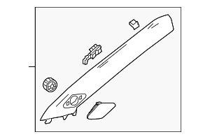 26216049 - : Part# 26216049 Jet Black Passenger Side Windshield Garnish Molding for Buick: LaCrosse Image