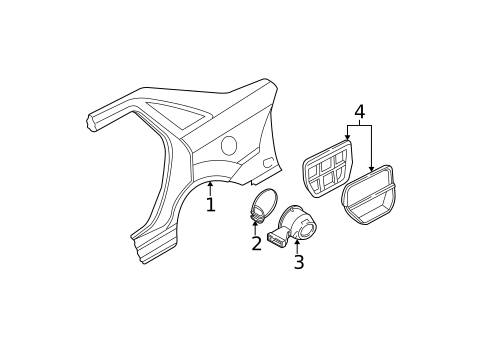 Quarter Panel & Components for 2004 Ford Focus #0