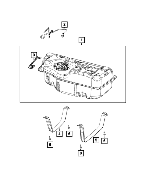 Fuel Tank for 2017 Chrysler Pacifica #1