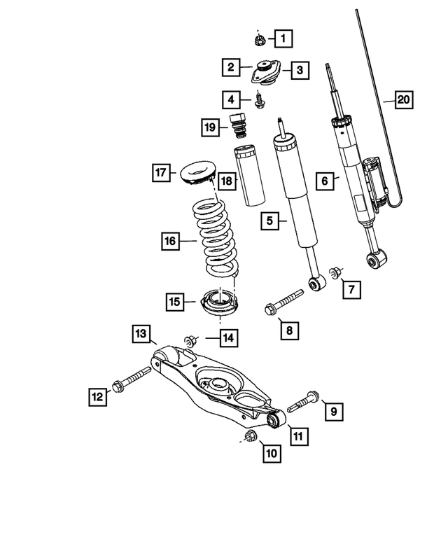 5168890AC - Rear Suspension: Rear Coil Spring for Mopar Image
