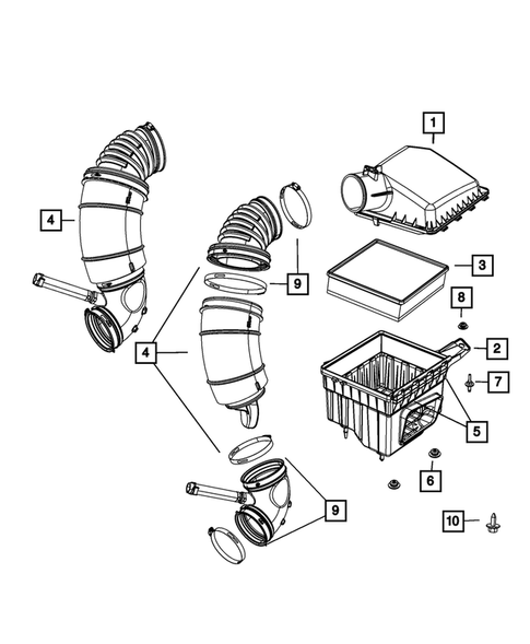 Air Cleaner for 2009 Dodge Ram 3500 #1
