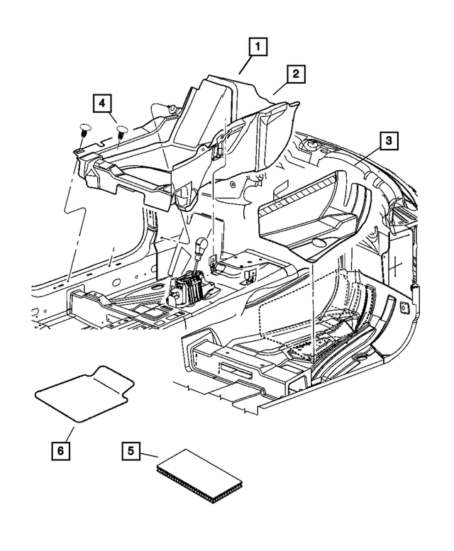 UU86ZJ8AG - : Front Floor Carpet, Right for Mopar Image