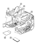 UU86ZJ8AG - : Front Floor Carpet, Right for Chrysler: 300 | Dodge: Charger, Magnum Image