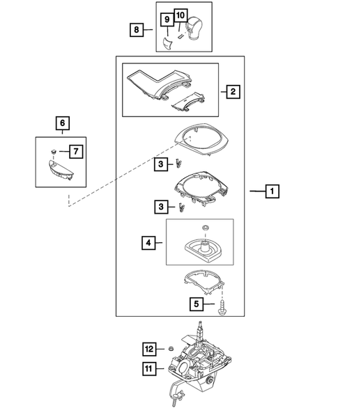 Gearshift Controls and Related Parts for 2018 Fiat 124 Spider #0