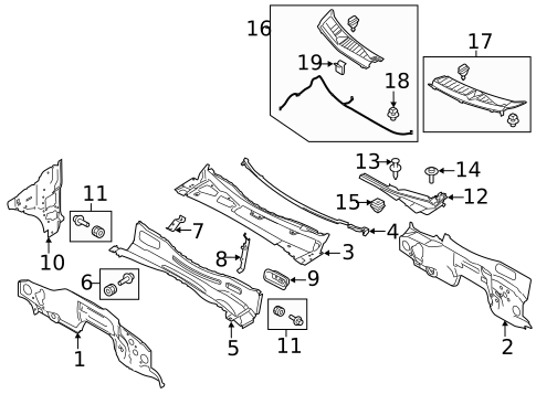 Cowl for 2022 Ford F-250 Super Duty #2