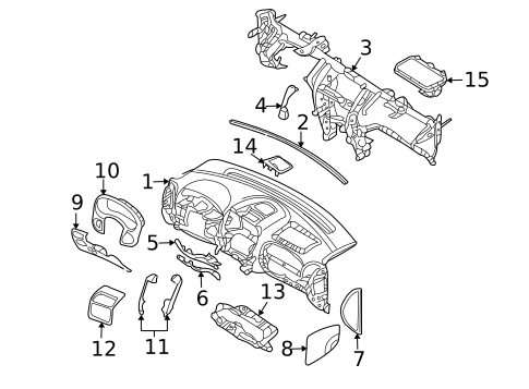 Instrument Panel for 2007 Hyundai Entourage #0