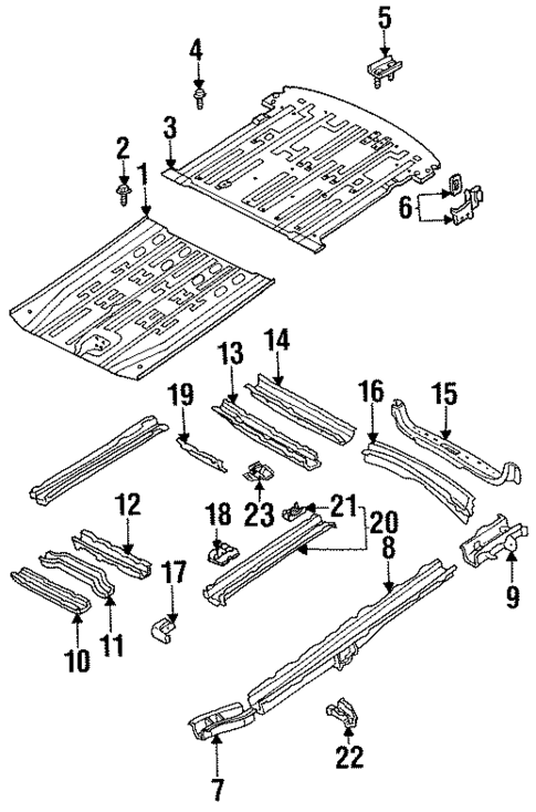 Floor & Rails for 1998 Nissan Quest #0