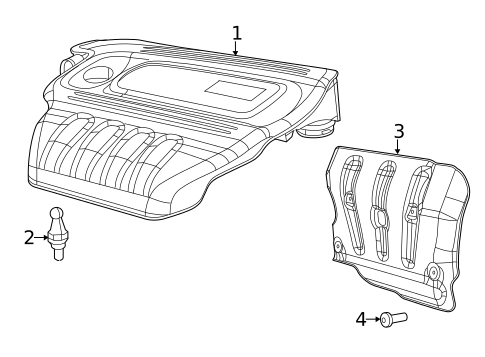 Engine Appearance Cover for 2016 Dodge Dart #0