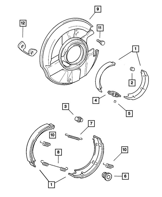 5143676AA - : Brake Shoe Kit for Mopar Image
