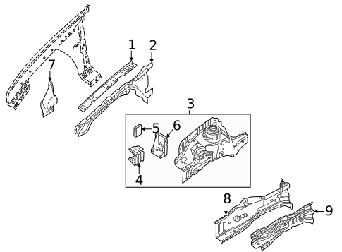 Structural Components & Rails for 2003 Jaguar X-Type #0