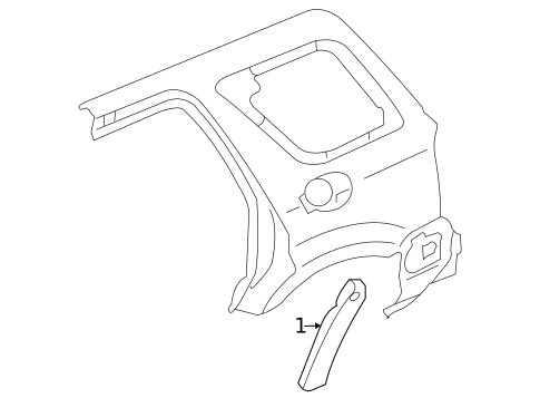 Exterior Trim - Quarter Panel for 2007 Mercury Mariner #0