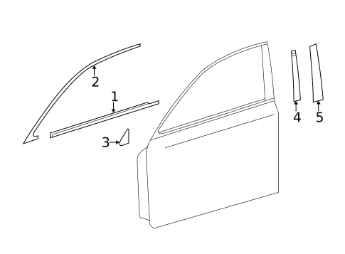 Exterior Trim - Front Door for 2013 Lexus GS450h #0