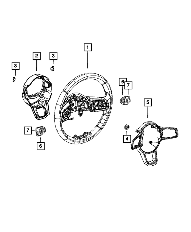 7SG412Y4AB - Steering: Steering Wheel for Mopar Image