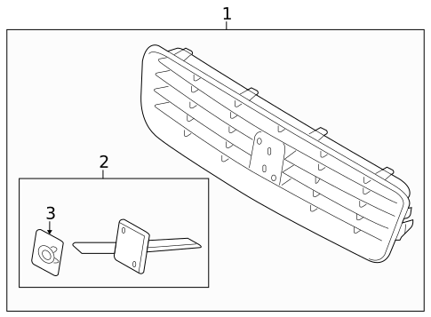 Grille & Components for 2010 Volvo V70 #0