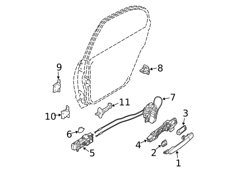 Lock & Hardware for 2007 Nissan Maxima #1