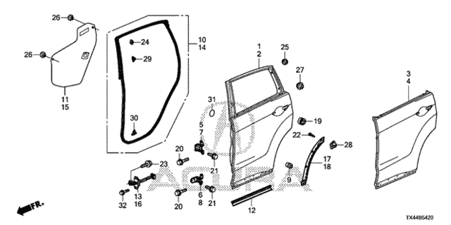 Rear Door Panels for 2014 Acura RDX #0