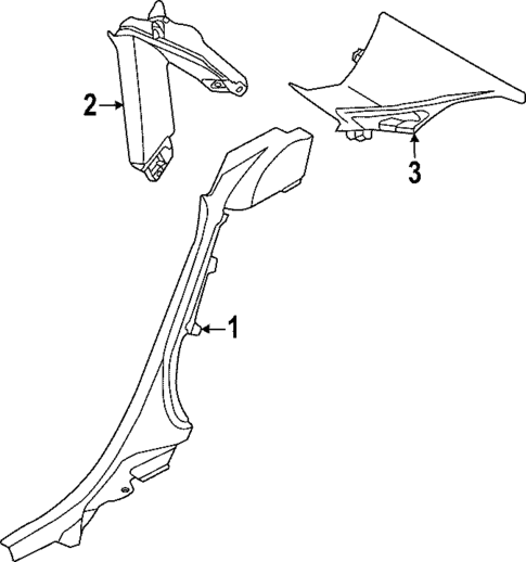 Interior Trim - Quarter Panels for 2022 Audi RS3 #0