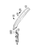 7KE94TX7AC - Interior Trim: A Pillar Extension, Right for Mopar Image