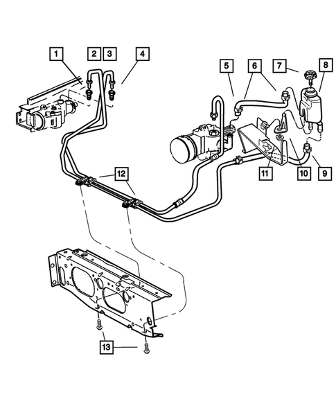 Power Steering Hoses for 2001 Jeep Cherokee #1
