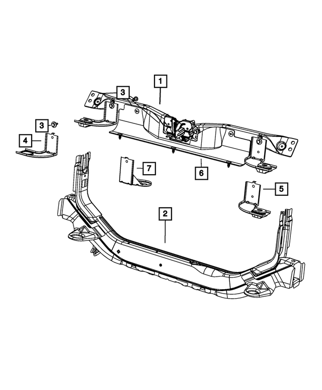 « 5116346AA – Cooling : Module De Refroidissement Support pour Mopar Image »