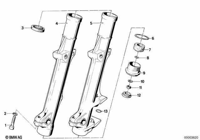 31421232655 - Front Axle, Front Suspension: Shaft Seal - 36X46X7.3 for BMW-Motorrad Image