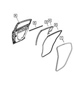 5074572AJ - Doors, Door Mirrors and Related Parts: Door Glass Run With Glass Weatherstrip, Right for Mopar Image