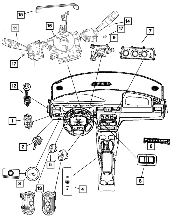 « 4602821AD – Electrical : Panneau D'instruments Bloc De Commutateurs pour Mopar Image »