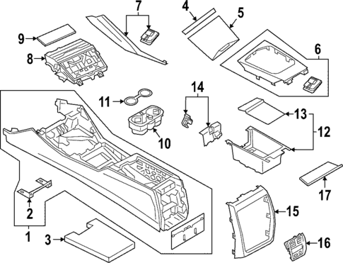 Center Console for 2024 BMW M440i xDrive Gran Coupe #0