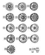 1DP88SZ0AB - : Aluminum Wheel, Front Or Rear for Mopar Image