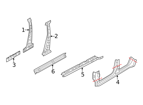 Center Pillar & Rocker for 2015 INFINITI QX80 #0