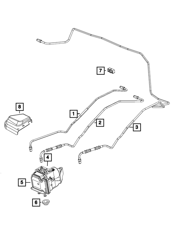 68262200AB - Brakes: Anti-lock Brake System Hydraulic Control Unit for Mopar Image image
