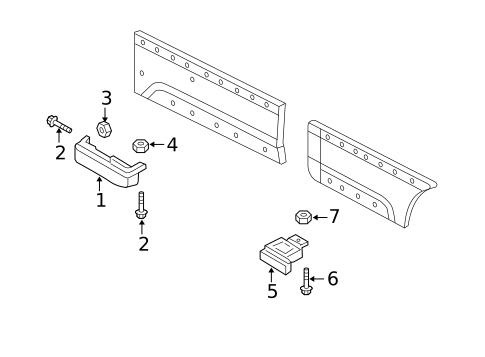 Exterior Trim - Pillars for 2004 Lincoln Navigator #0